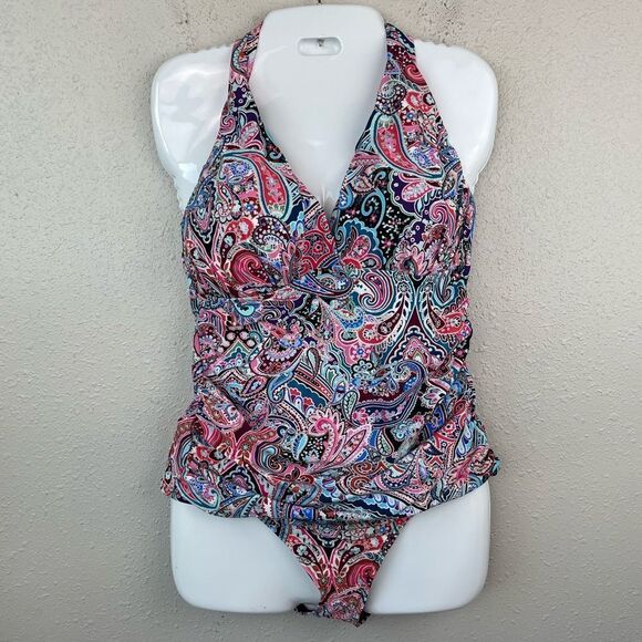 NWT La Blanca Tankini Top and Matching Bottoms Sizes 8 or 16 - Picture 1 of 7